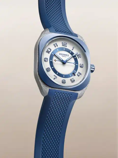 Hermès H08 with Bleu de Malte rubber strap