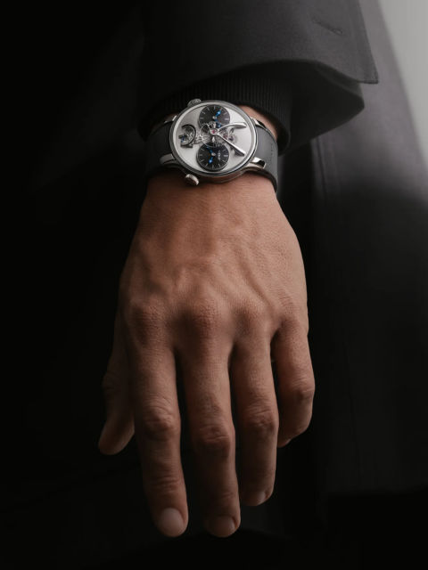MB&F LM1 EVO Titanium model on the wrist